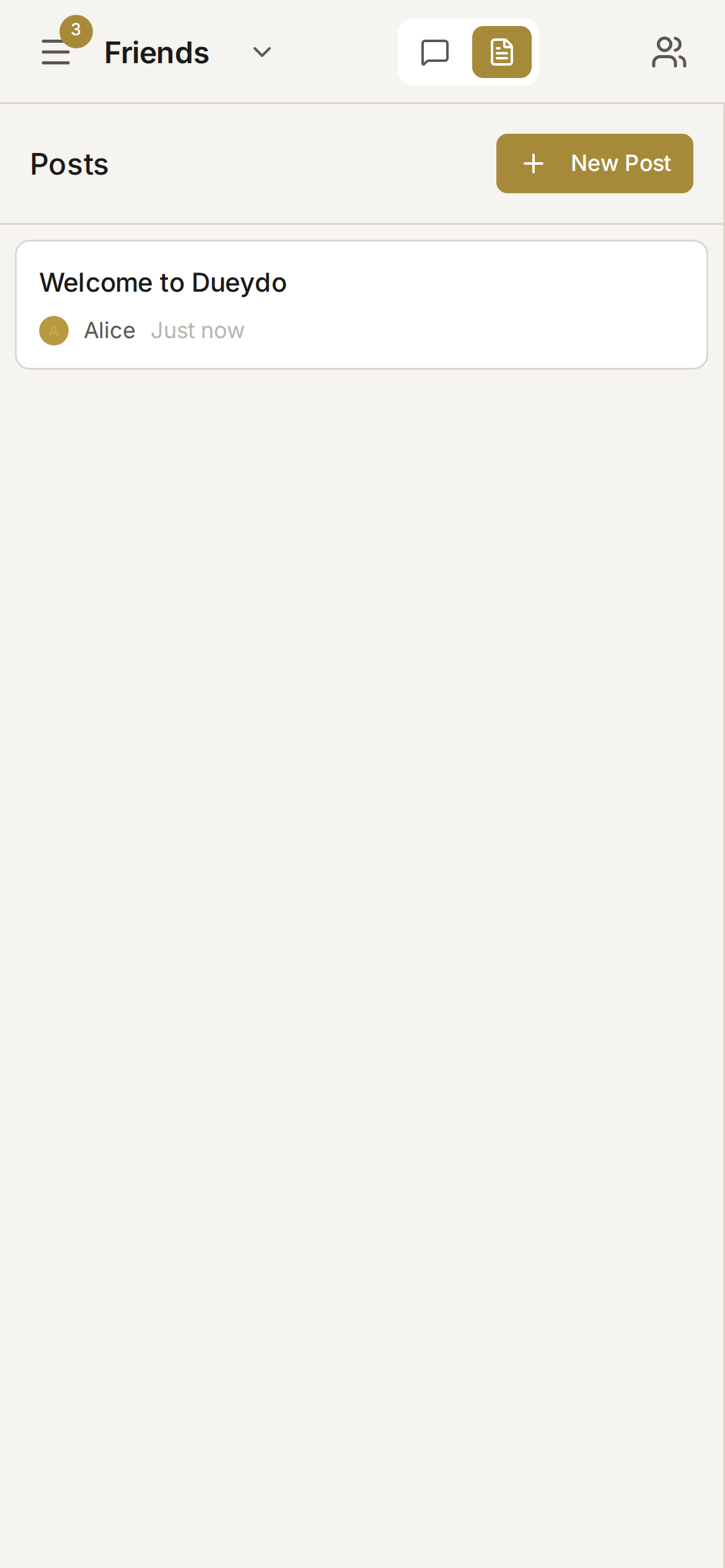 Dueydo posts in light mode